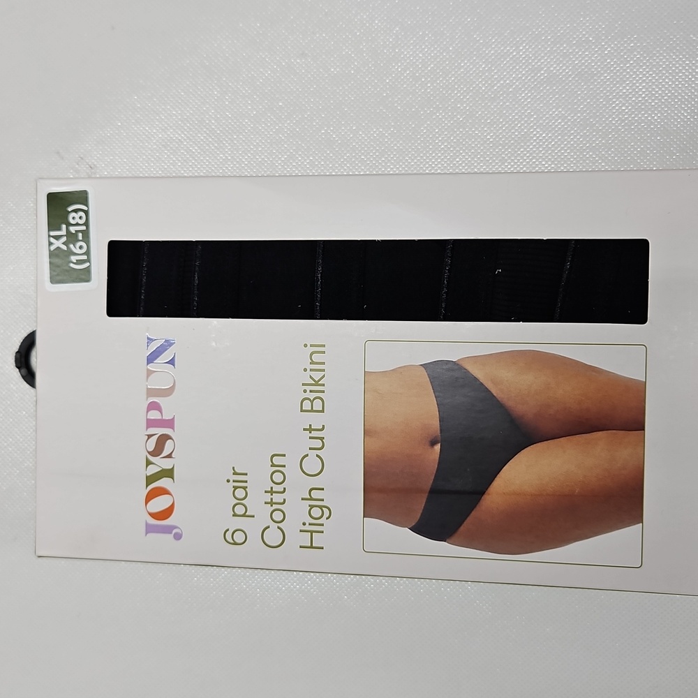 Black Woman's High Cut Bikini Bottoms Cotton